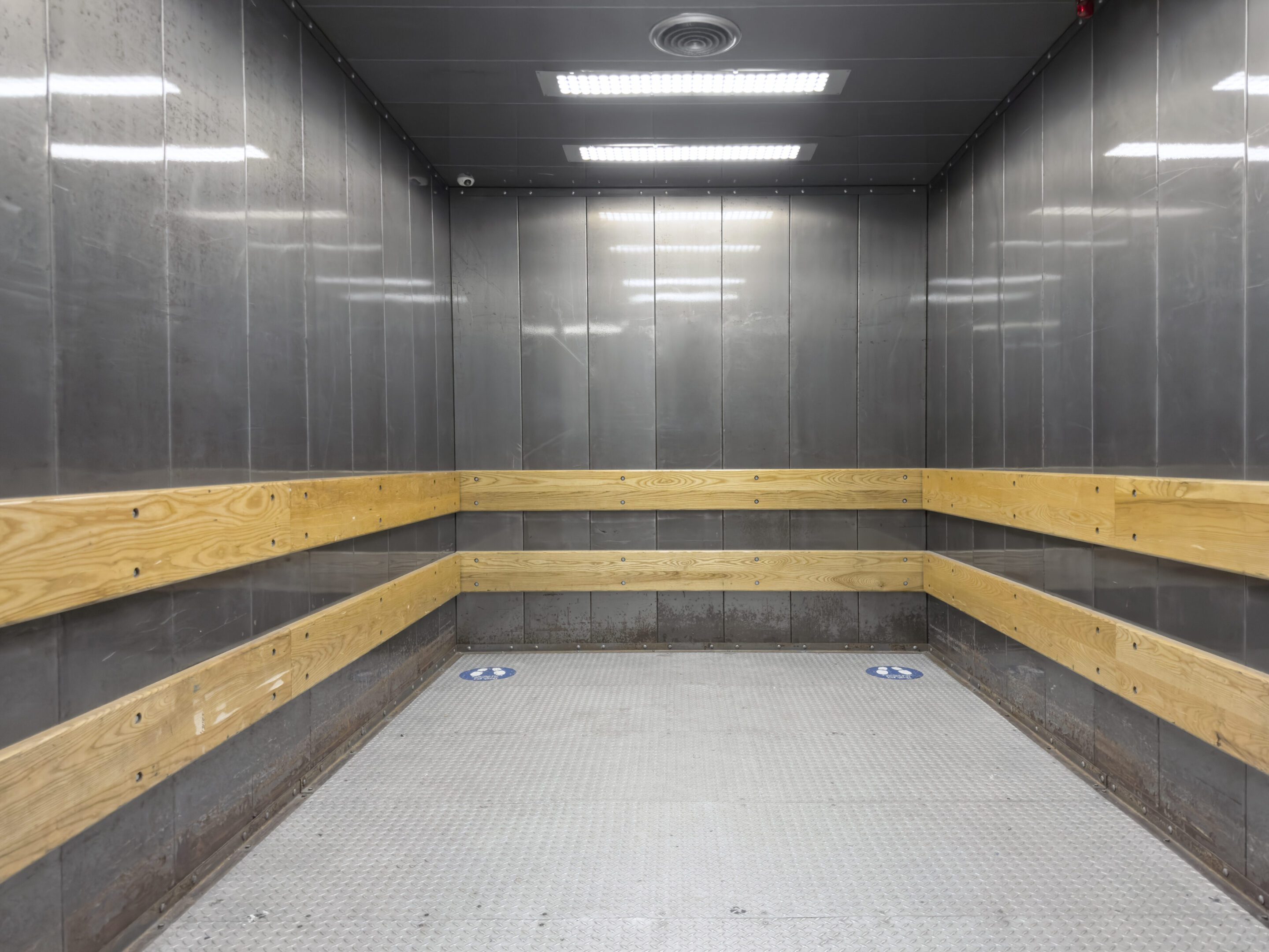 Elevator in an industrial building