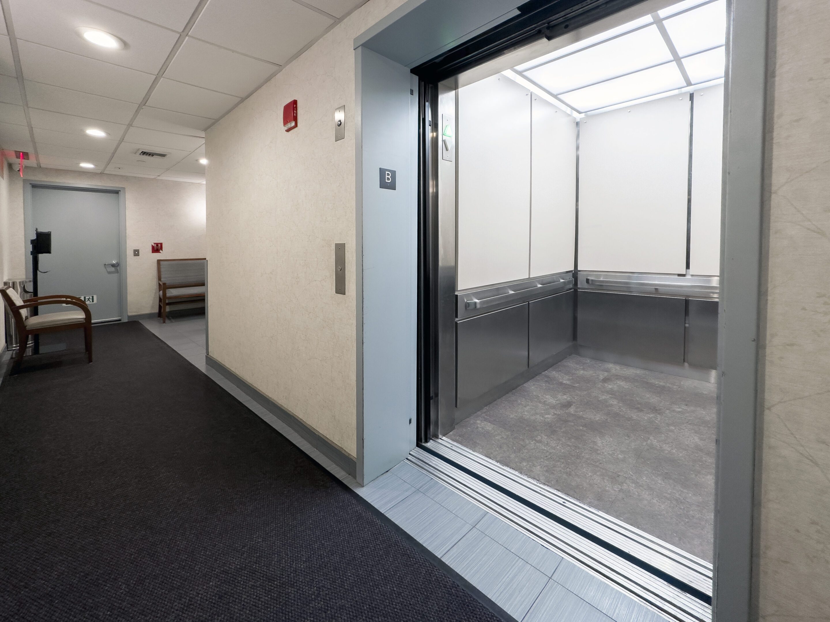 Elevator in an office building